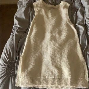 Cream Tunic Sweater Vest